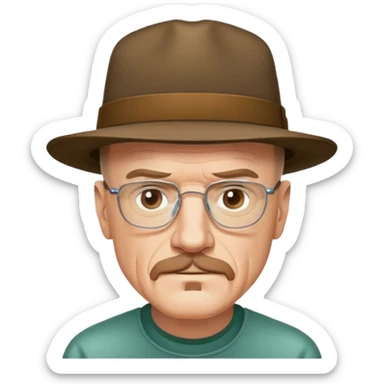 Walter White in hat sticker