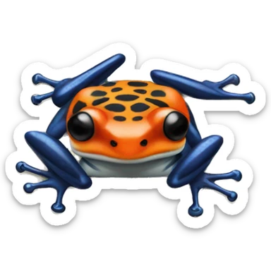 poison arrow frog top view sticker