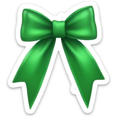 Green bow sticker