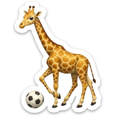 soccer player giraffe sticker