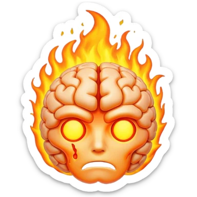 brain on fire sticker