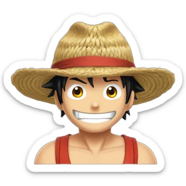 Luffy-one-piece-hat sticker