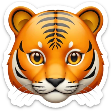 make the tiger cooler, more jazzy sticker