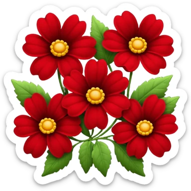 really dark red flowers sticker