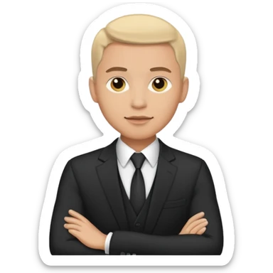 Suit and guy sticker