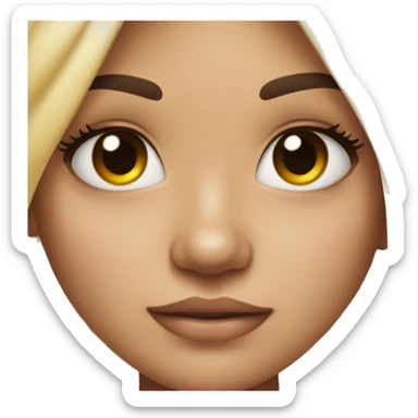 girl with dark circles on her eyes, has dimples because she is crushing on someone sticker