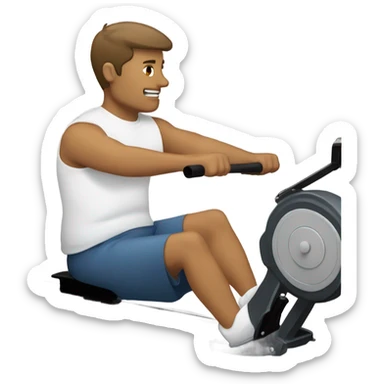 rowing on a rowing machine sticker