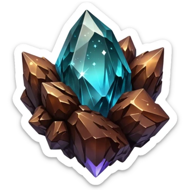 dark brown nebula crystal cluster sticker