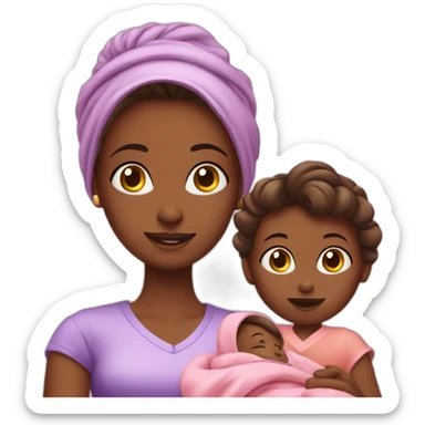 Housewive with baby sticker