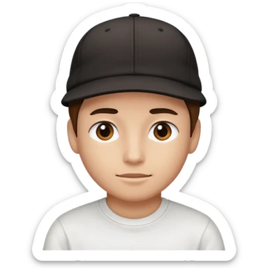 Creme un emoji con gorra hacia tras como cholo sticker