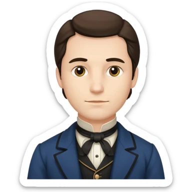 1800's european male sticker