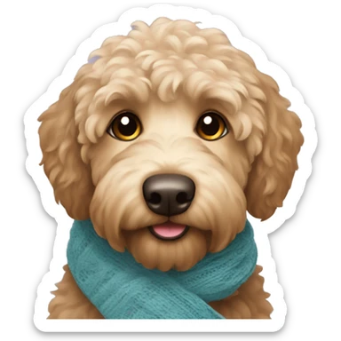 labradoodle-in-the-scarf sticker