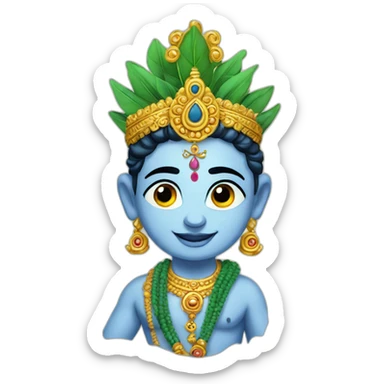 Hindu god lord Krishna sticker