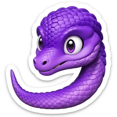  i want a animated emoji with the text "'Lil Viper sorry" for a little purple cute viper sticker