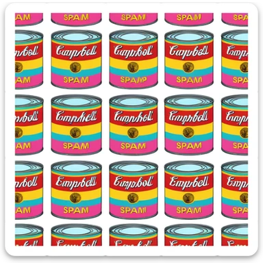 pop art SPAM meat slop advertisement warhol landscape  sticker