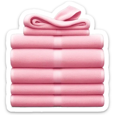 Pink stack of towels  sticker
