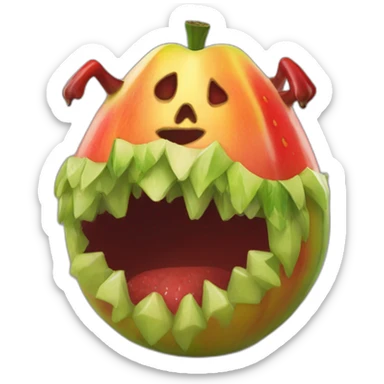 Fruits du demons one piece carré sticker