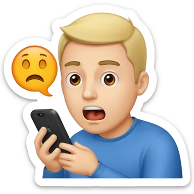 Man yells at text "mopo" sticker