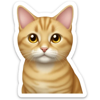British short hair cat with golden fur sticker