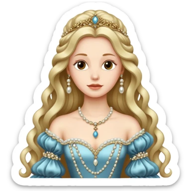 Renaissance lady sticker
