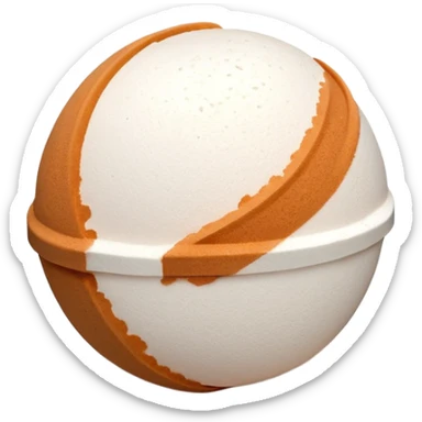 Effervescent Bath Bomb brown - white sticker