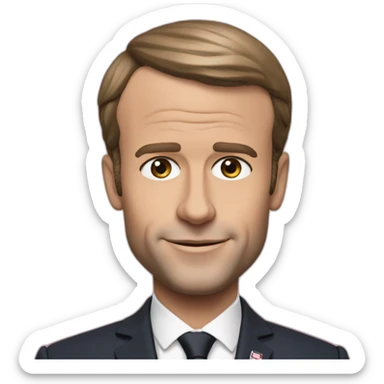 Emmanuel Macron like Barbie sticker