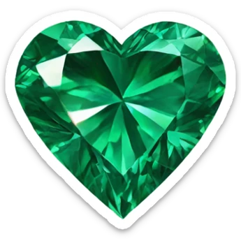 Heart shaped 56 karat green diamond  sticker