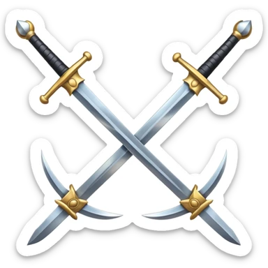 Crossed weapons sticker