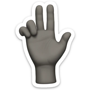 loser shape with hand sticker