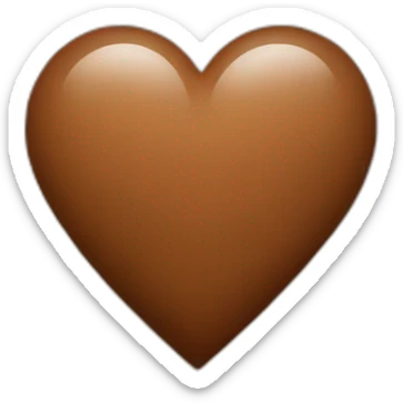heart brown sticker