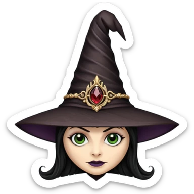 evil witch hat  sticker