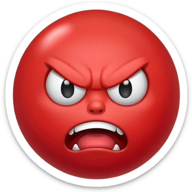 gum adel angry mad and red sticker