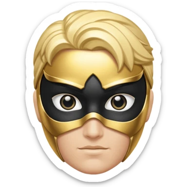 Un super héros qui portait une combinaison noir et argenté avec des symboles du temps dessus. Il a les yeux qui brillent en doré  sticker