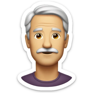 old no mustach sticker