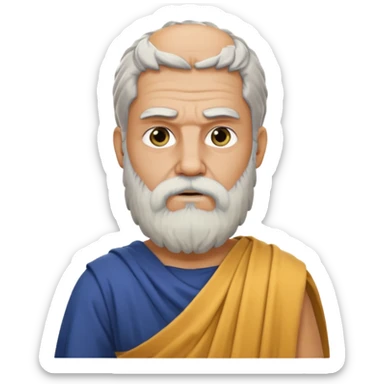 Filósofo griego con barba sticker