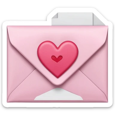 Pink love letter sticker