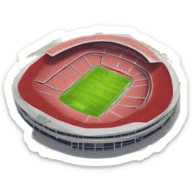 An image of a football stadium with several fanatical Flamengo fans on a classic day sticker