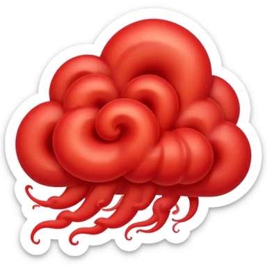 red smoke swirl   sticker