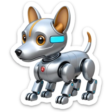 Mini Robots Dog, front view sticker