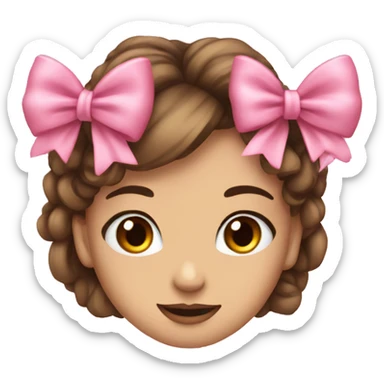 Coquette pink bow cute sticker