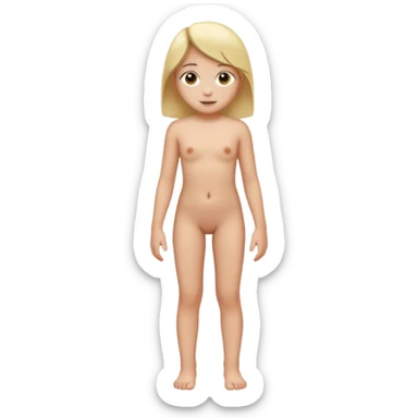A18  Yo Girl in a 10 year old girls body standing naked sticker