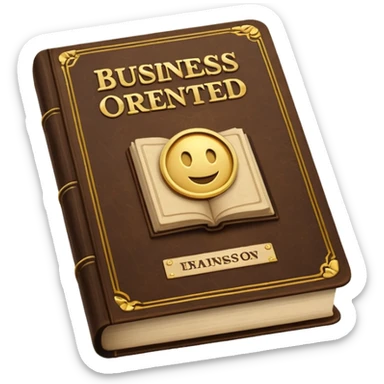 a book with a title " business-oriented intro " sticker