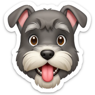 Schnauzer saying hello  sticker