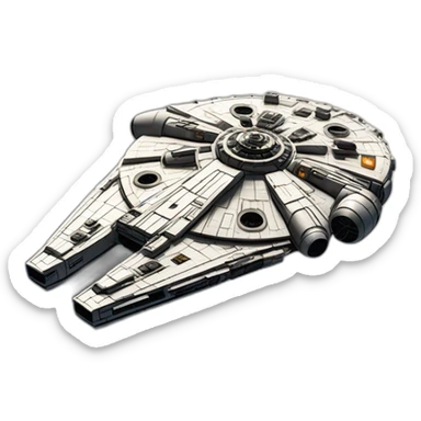 millennium falcon in space sticker