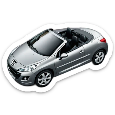 Peugeot 207 coupé cabriolet grise  sticker