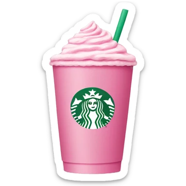 Pink Starbucks with an bow sticker