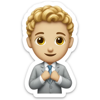 Fair colour boy marry proposal sticker