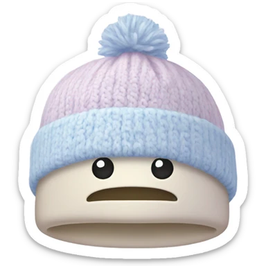 pastel winter hat sticker