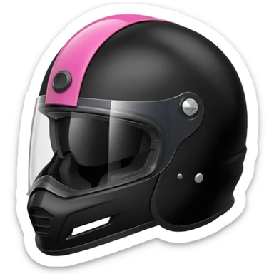 Rider helmet black matte at the back theres ribbon attached for female rider it is a full face only do not include the lady sticker