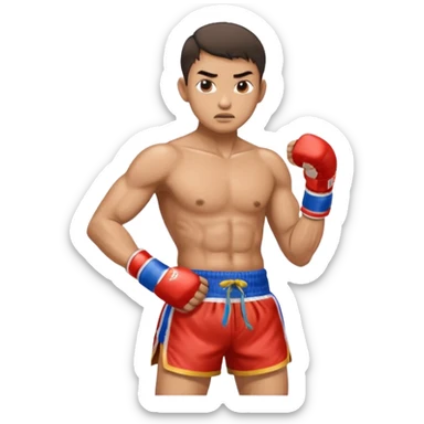 Create a Muay Thai fighter sticker